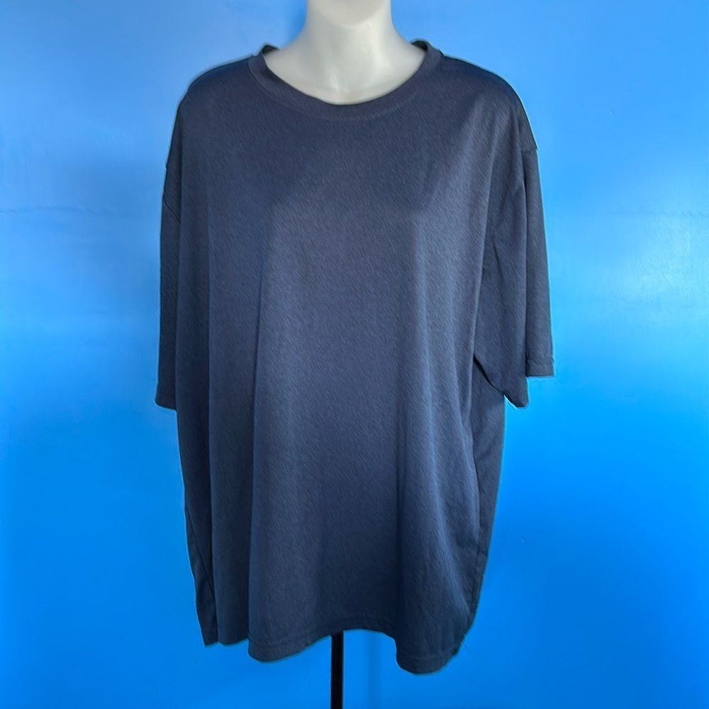 Reebok Athletic T-Shirt XL – Men’s Blue/Black, Short Sleeve Polyester Workout